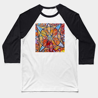 Stained Glass Mandala 20-40-28 Baseball T-Shirt